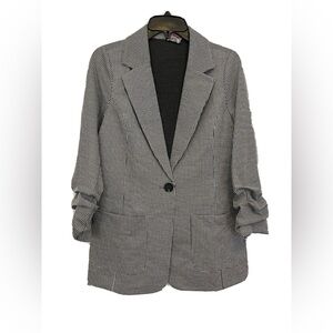 Vince Camuto Gray Houndstooth Blazer